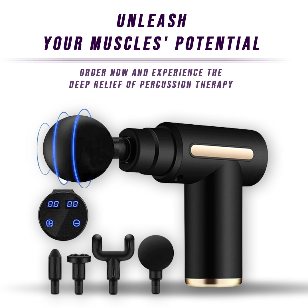 A portable percussion massager designed for deep-tissue muscle relief. πͺπββοΈ #Massager #MuscleRelief #Wellness