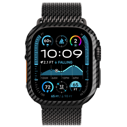 Apple Watch Ultra 2 (49mm GPS + Cellular): Titanium Case with various band options (e.g., Yellow/Beige Trail Loop, Midnight Ocean Band) 